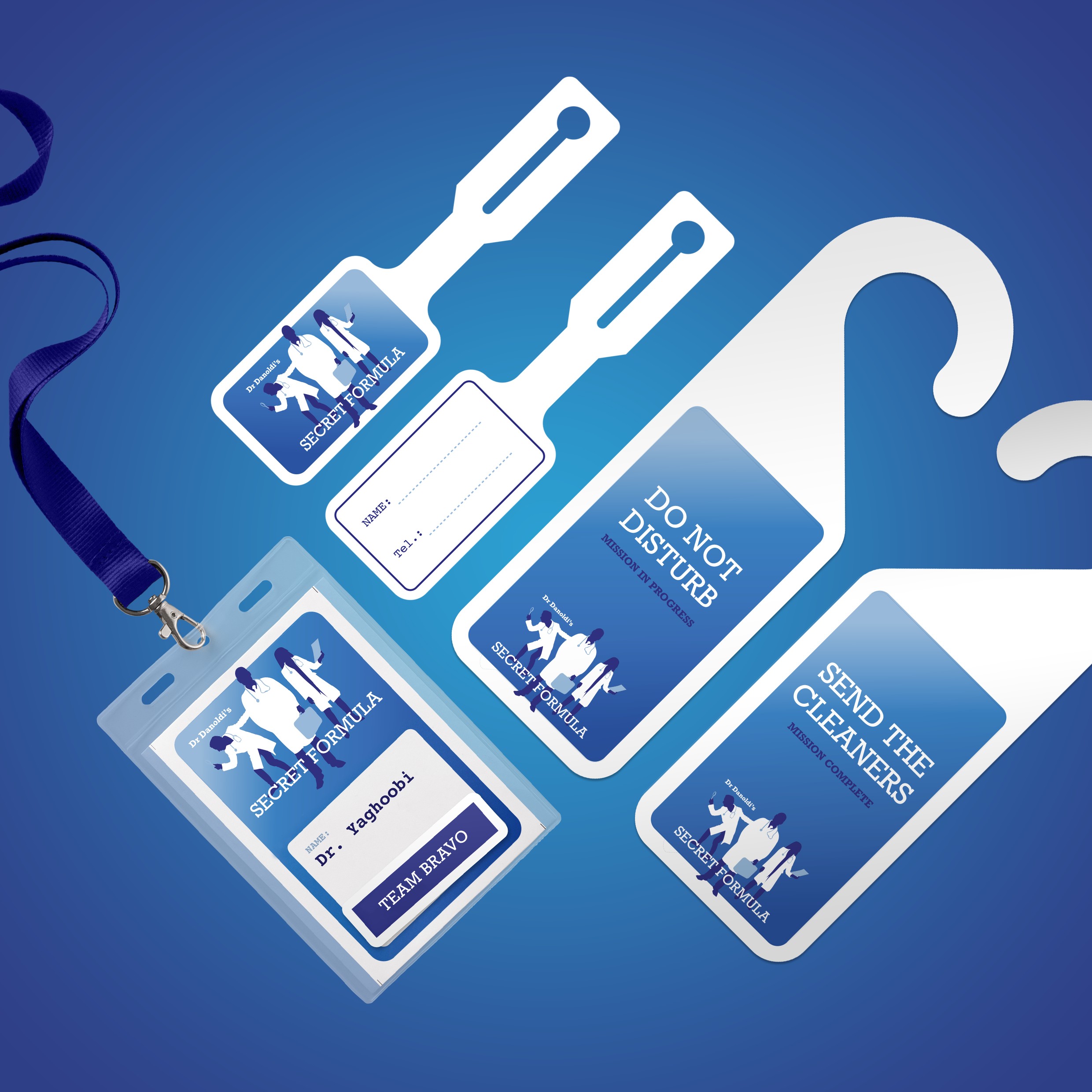 Doctor Danoldi participant gifts and luggage tags
