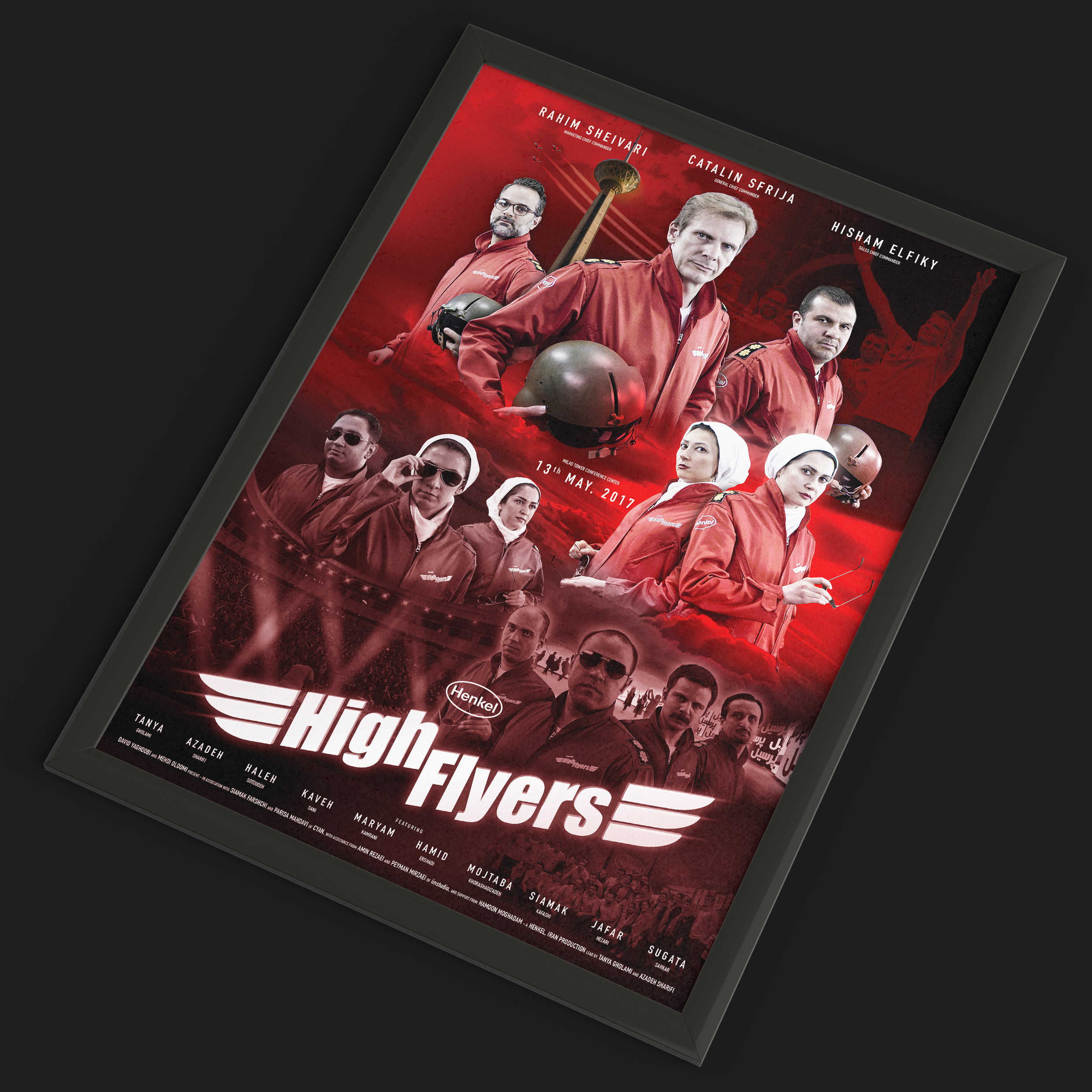 Flying Higher poster mockup