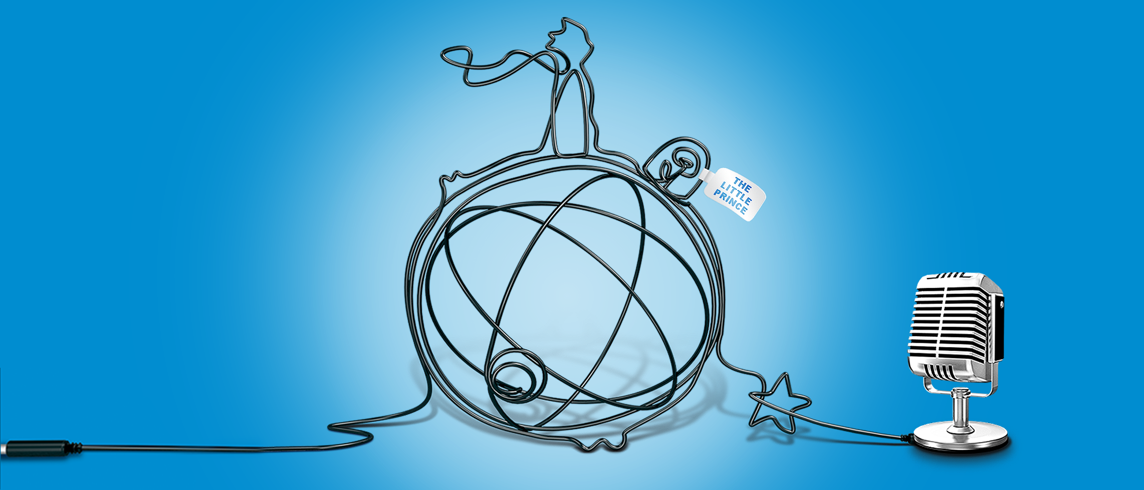 Samsung Giving Voices wire illustration and microphone