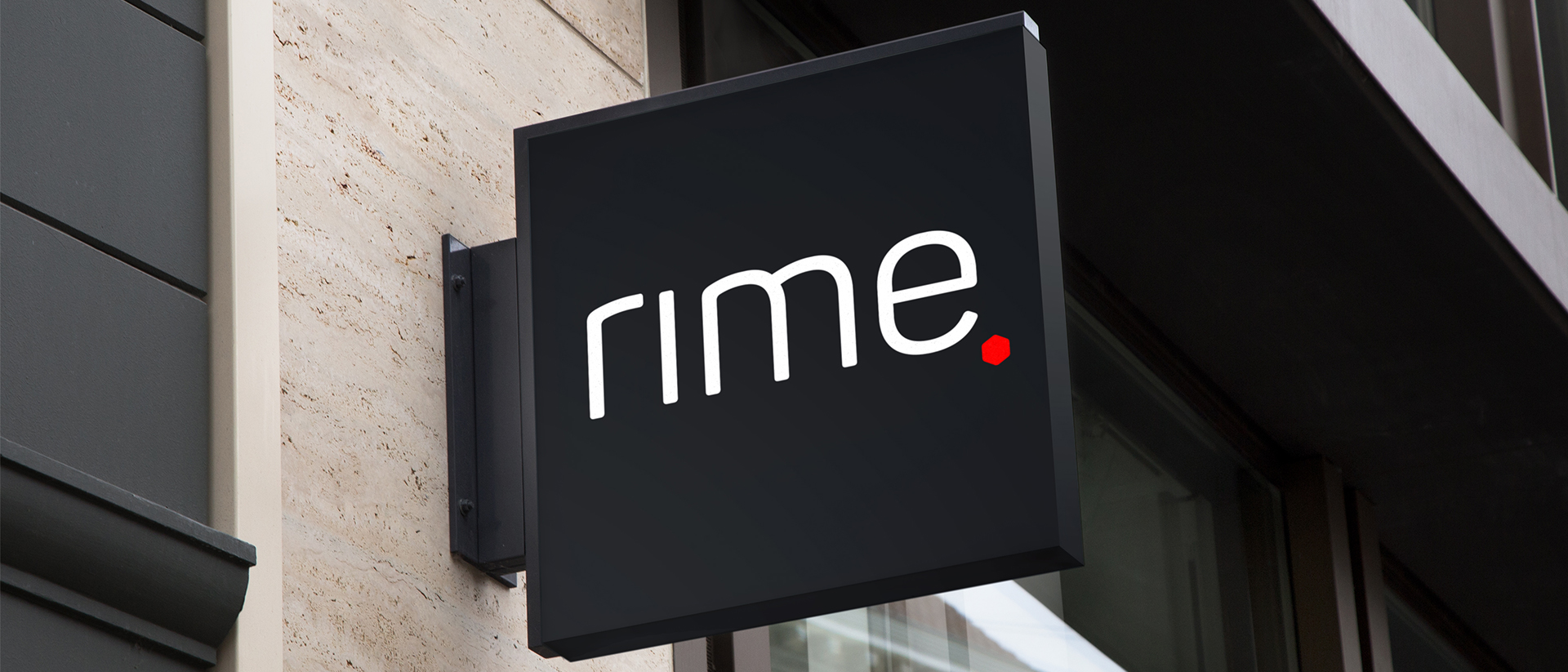 Rime refrigeration storefront identity